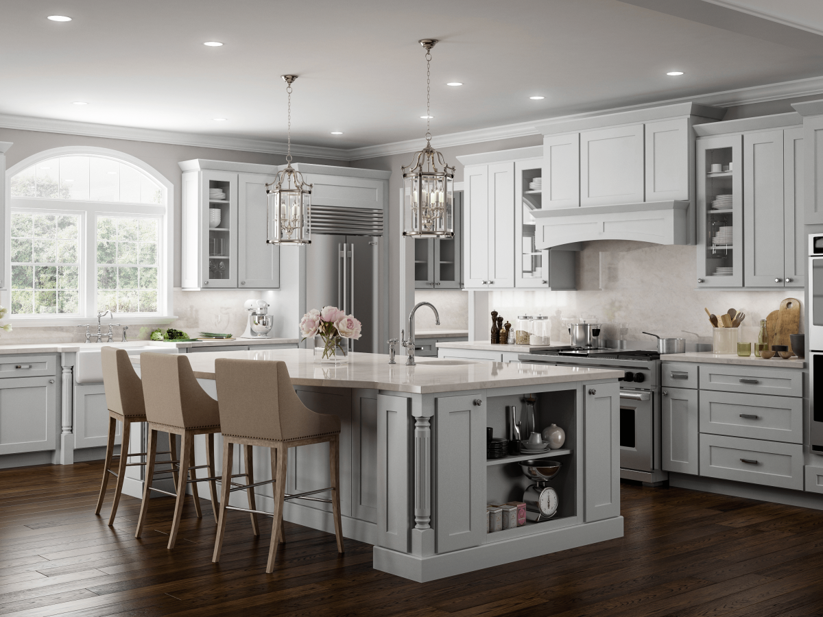 Light Gray Painted Cabinets